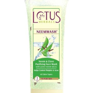 Lotus Herbals Neemwash Neem & Clove Purifying Face Wash With Active Neem Slices 80 g  - sozo