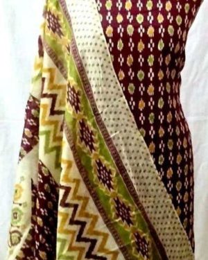 Gorgeous Cotton Ikkat Printed Dress Printed
