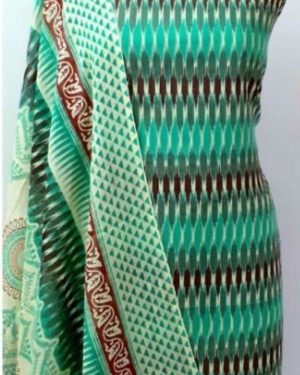 Gorgeous Cotton Ikkat Printed Dress Printed