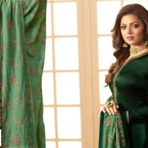 Net Embroidery Work Dress Material With Dupatta - GRE