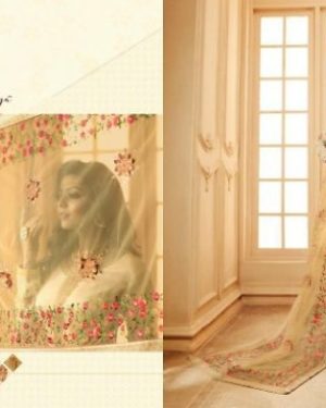 Net Embroidery Work Dress Material With Dupatta - GRE