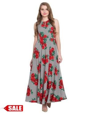 R V Ethnic Crepe Kurti - GRE