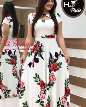 Digital Printed Crepe Dresses For Women's - GRE