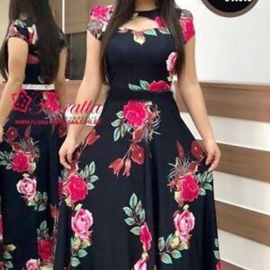 Digital Printed Crepe Dresses For Women's - GRE