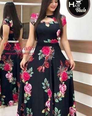 Digital Printed Crepe Dresses For Women's - GRE