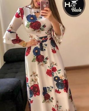 Digital Printed Crepe Dresses For Women's - GRE