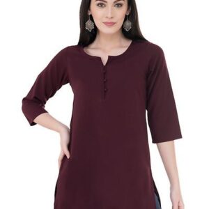 Women's Rayon Brown Top - GRE