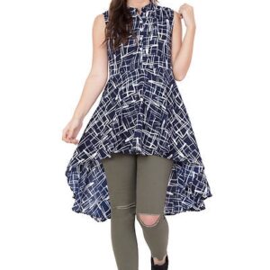 Navy Blue Crepe Tees For Women’s – GRE