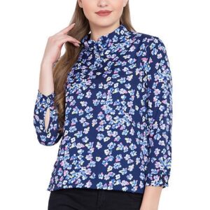 Women's Printed Cotton Regular Length Top - GRE