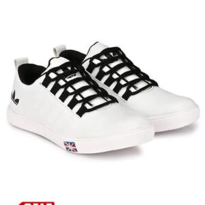 White Synthetic Causal Sneakers Shoes for Men's - GRE