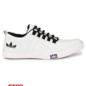 White Synthetic Causal Sneakers Shoes for Men’s – GRE