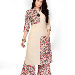 Stylish Rayon Printed Kurti With Palazzo Set - GRE