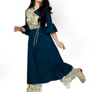 Stylish Rayon Printed Kurti With Palazzo Set – GRE