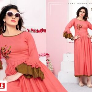 Designer Heavy Rayon Embroidery Kurta - GRE