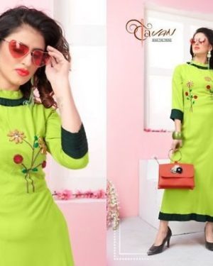 Designer Heavy Rayon Embroidery Kurta - GRE
