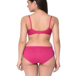 Pink-Rama Printed Cotton Hosiery Non-Padded B-Cup Bra And Panty (Set Of 2) – GRE