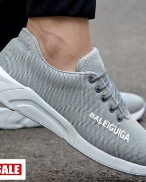 Ultra Lite Grey LaceUp Sports Sneakers - GRE