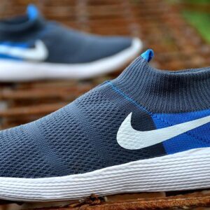 Men’s Grey Synthetic Self Design Sneaker Sports Shoes – GRE