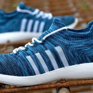 Men’s Navy Blue Synthetic Self Design Sneaker Sports Shoes – GRE