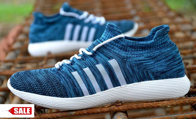 img_1566997648 Men's Navy Blue Synthetic Self Design Sneaker Sports Shoes - GRE - Image 2