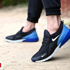 Elegant Black Mesh Sports Shoes - GRE