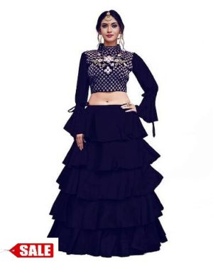 Tafeta Silk Embroidered Lehenga Choli - GRE