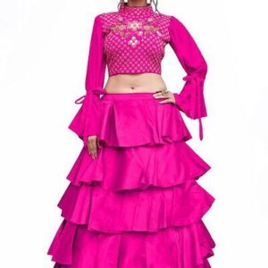 Tafeta Silk Embroidered Lehenga Choli – GRE