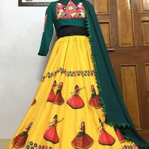 Stylish Soft Silk Women's Lehenga Choli Set With Dupatta - GRE