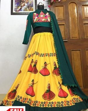 Stylish Soft Silk Women's Lehenga Choli Set With Dupatta - GRE