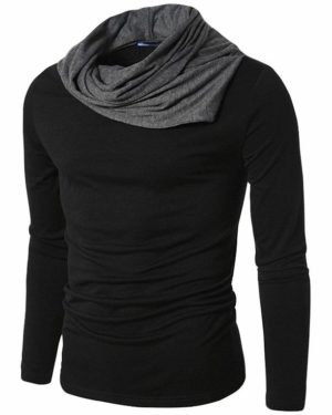 Code Cotton Solid Cowl Neck T-Shirt  - sozo