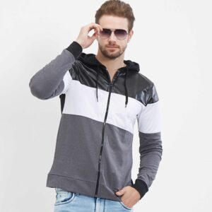 Lewel Cotton Color Block Hoodies - sozo