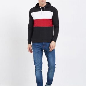 Lewel Cotton Color Block Hoodies  – sozo
