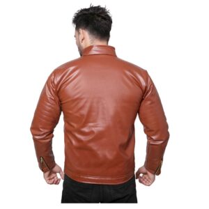 Rexine Leather Solid Mens Jacket  – sozo