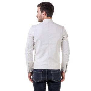 Faux Leather Solid Mens Jacket – sozo
