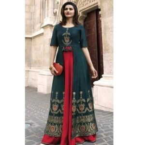 New Rayon Printed Ankle Length Kurti  - sozo