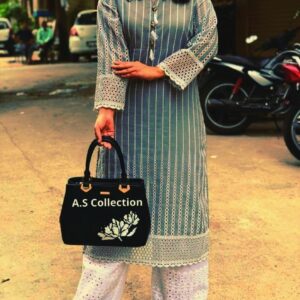 Latest Cotton Chikankari Embroidered & Button with Tassel Kurti Palazzo Set  - sozo