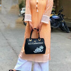 Latest Cotton Chikankari Embroidered & Button with Tassel Kurti Palazzo Set  - sozo