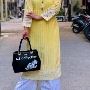 Latest Cotton Chikankari Embroidered & Button with Tassel Kurti Palazzo Set  - sozo