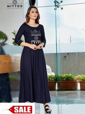 New Design Rayon Slub Mitto Kurta - GRE