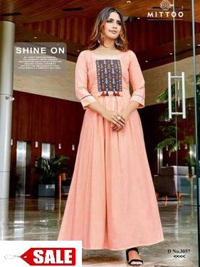 New Design Rayon Slub Mitto Kurta - GRE