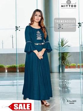 New Design Rayon Slub Mitto Kurta - GRE