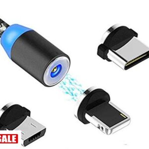 Buy Range Magnetic USB Charging Cable,Multi 3-in-1 Cable Charger with for Android, All Type C Mobiles and iOS Mobiles Fast Charging Data Cable (Grey) - GRE
