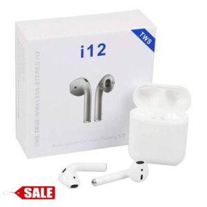 Yuvix TWS I12 5.0 Wireless Earphone With Portable Charging Case Supporting All Smart Phones & Android Phones With Sensor - GRE