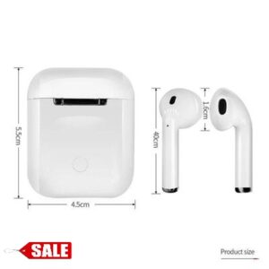 Yuvix TWS I12 5.0 Wireless Earphone With Portable Charging Case Supporting All Smart Phones & Android Phones With Sensor – GRE
