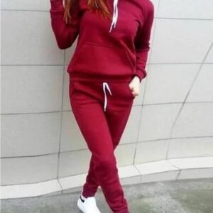 Women’s Cotton RIB Solid Track Suits-SOZO