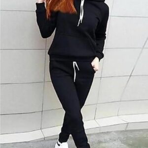 Women's Cotton RIB Solid Track Suits-SOZO