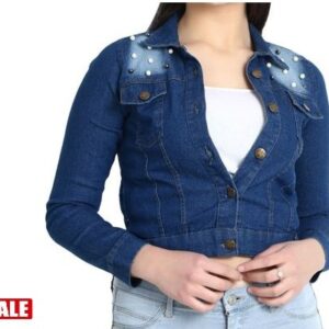 Blue Denim Printed Jackets - GRE