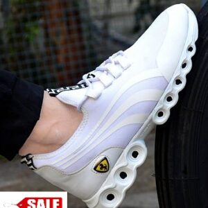 Stylish White Men's Sports Shoes - GRE