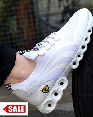 Stylish White Men's Sports Shoes - GRE