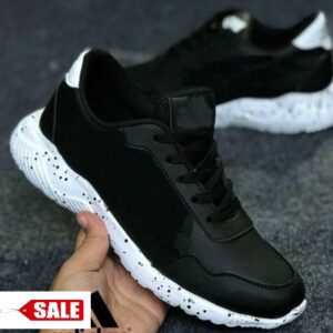 Ultra Lite Black Comfy Synthetic Sports Sneaker For Men / Boys - GRE